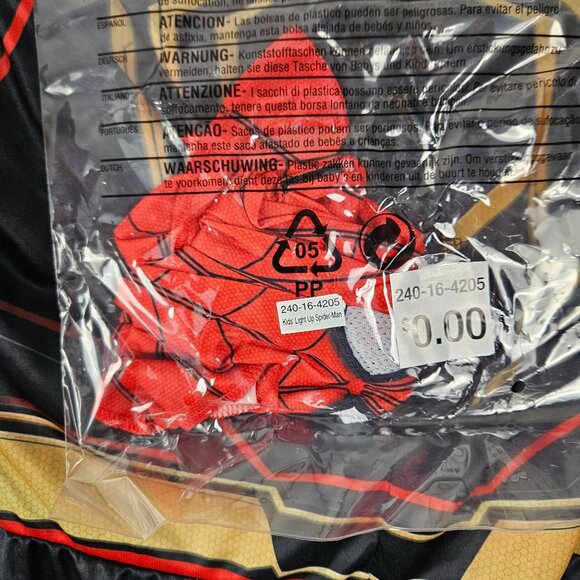 Marvel Spider-Man Child Costume M (8) Light-Up Muscle Chest Padded Jumpsuit - Picture 8 of 12